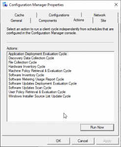 Configuration Manager Dialog Box