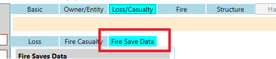 Fire Save Data tab